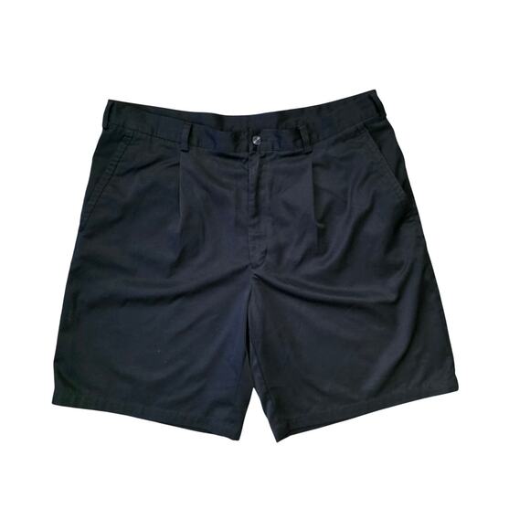 Nike Golf Shorts Men’s 40 Black Fit Dry Pleated Front Regular Fit - Picture 1 of 8